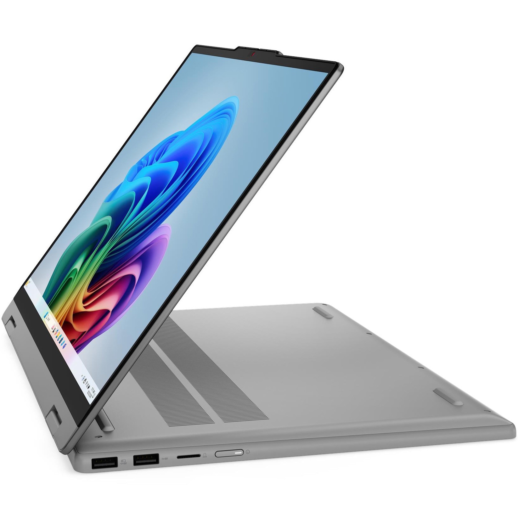 Laptop Lenovo IdeaPad 5 2-in-1 15AGP11 cu procesor AMD Ryzen™ AI 7 445 pana la 4.60 GHz, 15.3" 2.5K , OLED, Touch, 16GB RAM, 1TB SSD, AMD Radeon™ 840M Graphics, No OS, Luna Grey, 3y Courier or Carry-in