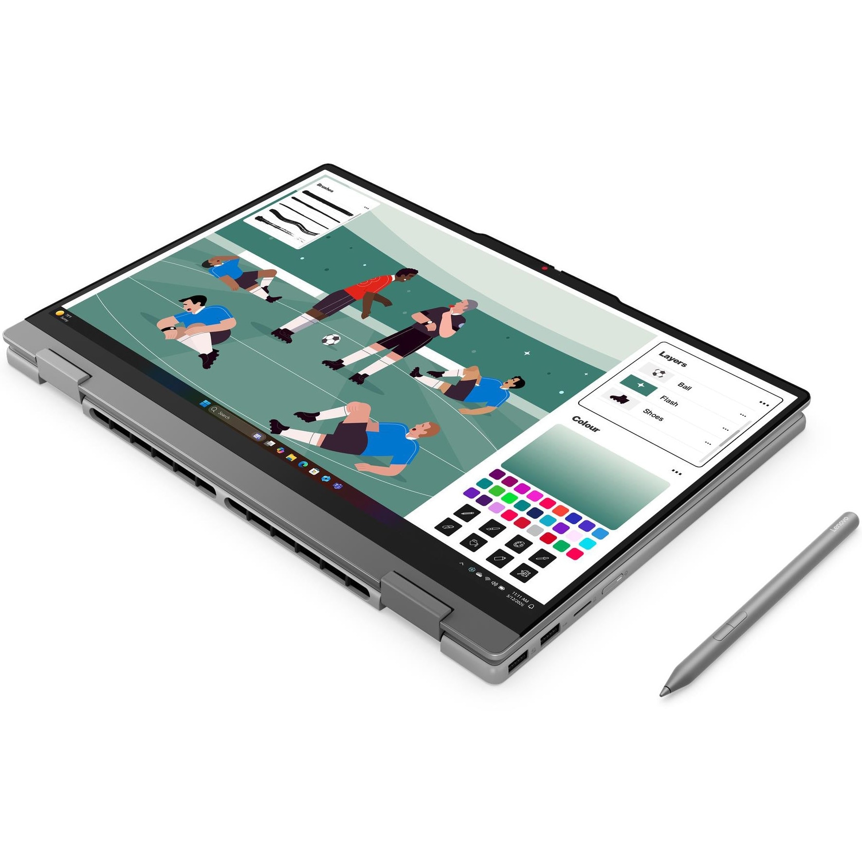 Laptop Lenovo IdeaPad 5 2-in-1 15AGP11 cu procesor AMD Ryzen™ AI 7 445 pana la 4.60 GHz, 15.3" 2.5K , OLED, Touch, 16GB RAM, 1TB SSD, AMD Radeon™ 840M Graphics, No OS, Luna Grey, 3y Courier or Carry-in