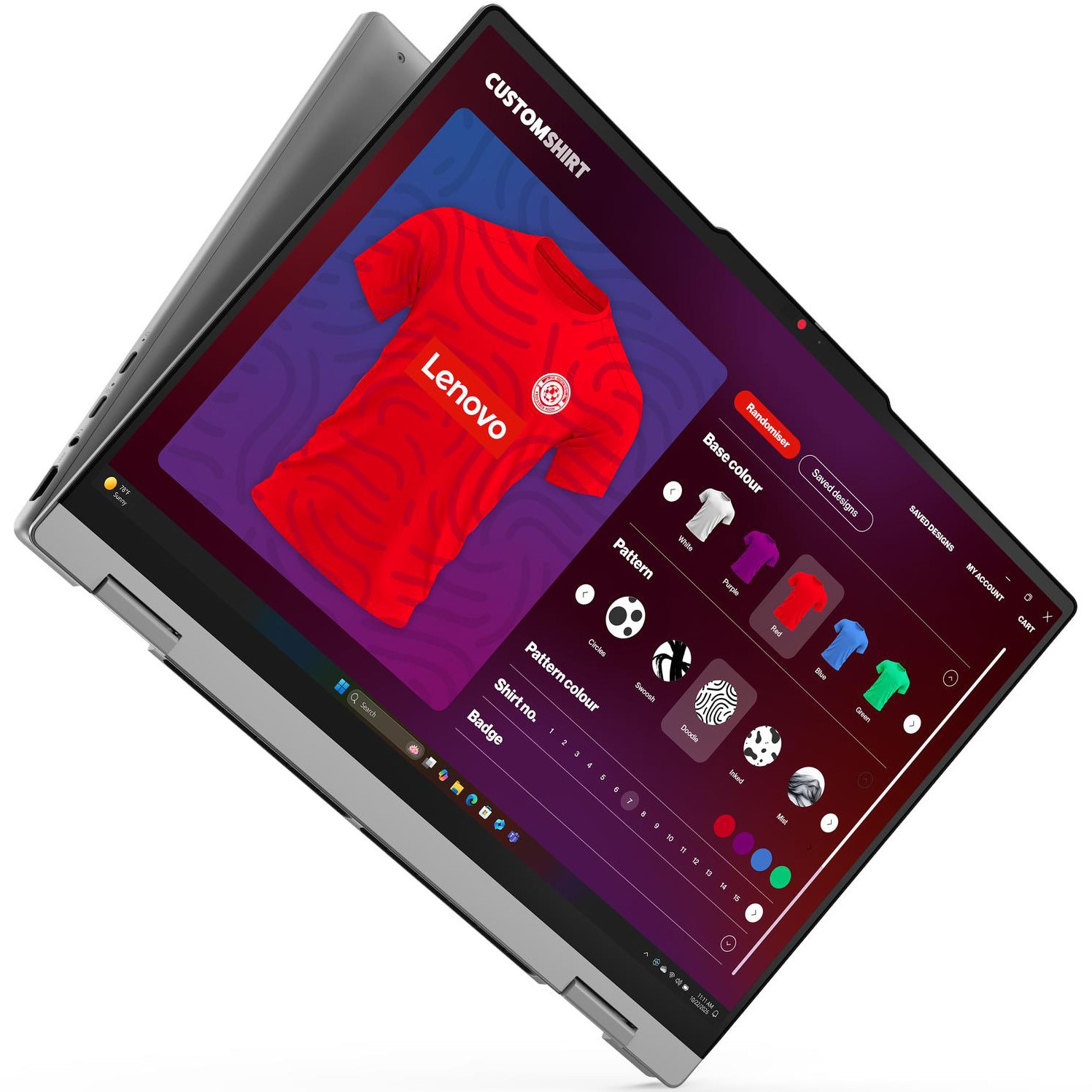 Laptop Lenovo IdeaPad 5 2-in-1 15AGP11 cu procesor AMD Ryzen™ AI 7 445 pana la 4.60 GHz, 15.3" 2.5K , OLED, Touch, 16GB RAM, 1TB SSD, AMD Radeon™ 840M Graphics, No OS, Luna Grey, 3y Courier or Carry-in