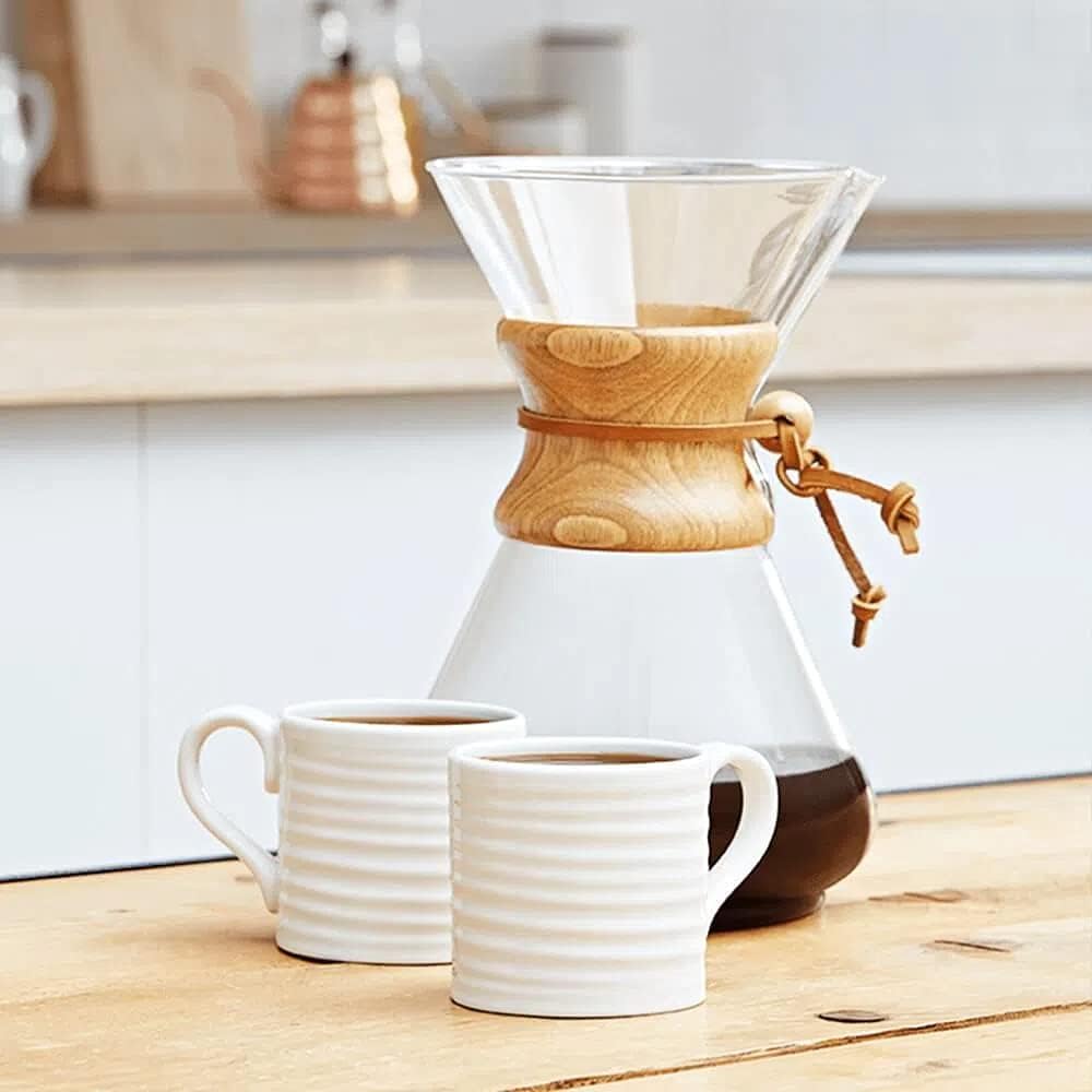 Cafetiera sticla borosilicata, design elegant, capacitate 5 cesti