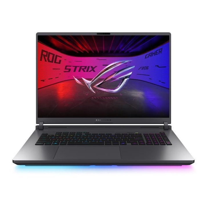 Laptop Gaming ASUS ROG Strix G18, cu procesor Intel Core i9-14900HX, 18'' IPS, 16 GB DDR5, 1 TB SSD, NVIDIA GeForce RTX 5060, 8GB GDDR7, Fr OS