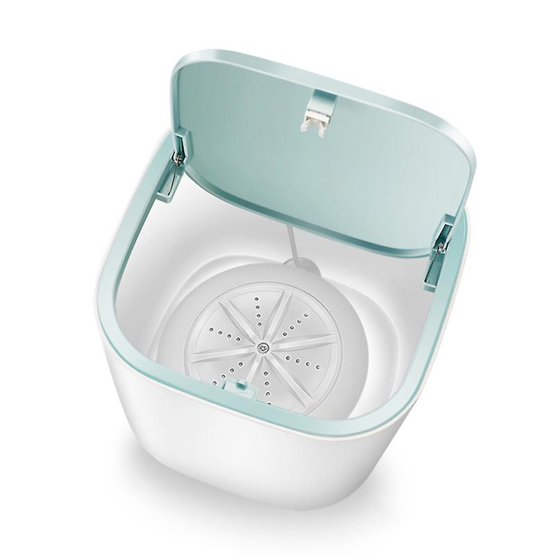 Masina de spalat mini portabila turbo, 3.8L, USB, alb roz albastru, 17x17x17cm