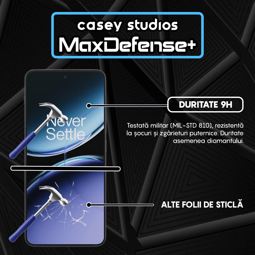 Folie Sticla CASEY STUDIOS™ compatibila cu OnePlus Nord 4, Sticla Securizata, Duritate Militara, Ultra HD, Protectie Profesionala Ecran 3D, Full Glue, Margini Negre