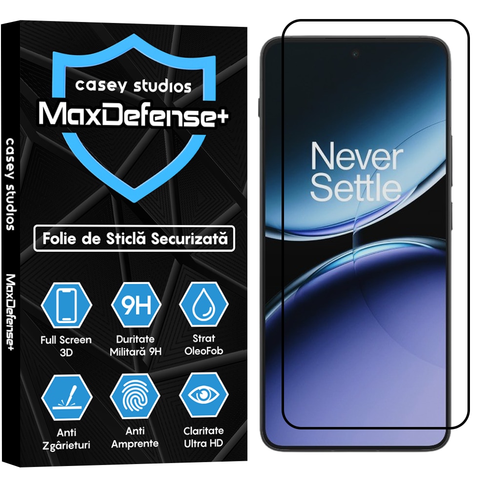 Folie Sticla CASEY STUDIOS™ compatibila cu OnePlus Nord 4, Sticla Securizata, Duritate Militara, Ultra HD, Protectie Profesionala Ecran 3D, Full Glue, Margini Negre