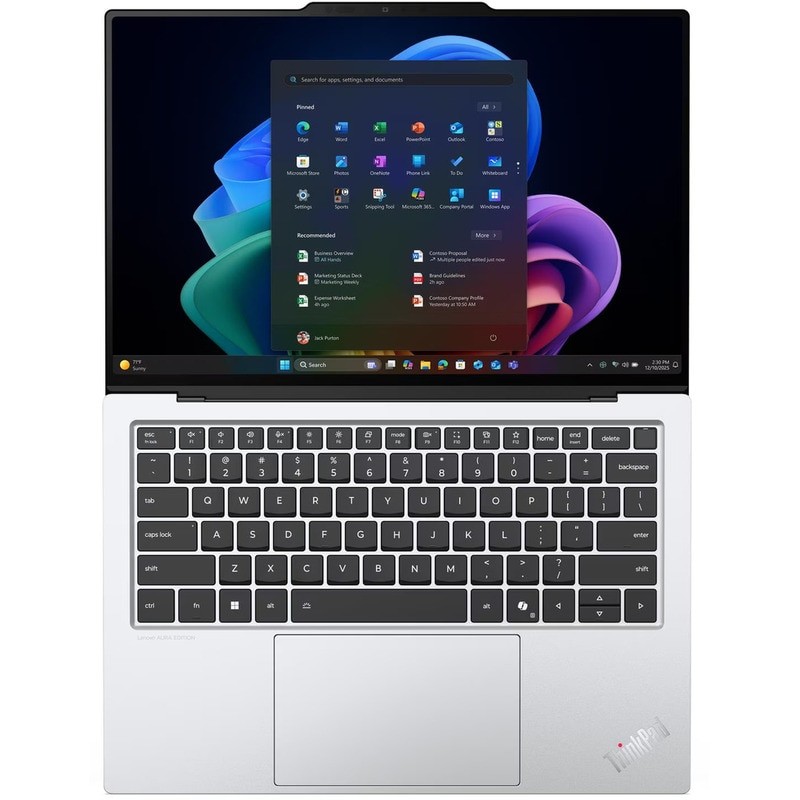 Laptop Lenovo ThinkPad X9-14 Gen 1 Procesor Intel® Core™ Ultra 7 258V 12M Cache, up to 4.80 GHz 14" 2.8K OLED 30-120Hz VRR Touch, 32GB LPDDR5X, 1TB SSD, Intel Arc 140V Graphics, Windows 11 Pro, Alb