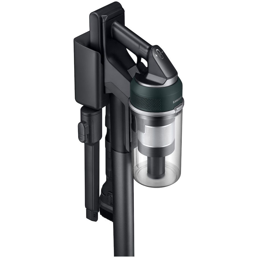 Aspirator Vertical JET 85S, Samsung VS70H25WPT/GE, Putere aspirare 250W, 25.2V, 0.8l, filtrare HEPA, autonomie 60 de minute, black chrometal