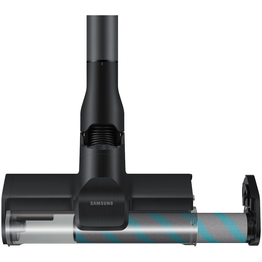 Aspirator Vertical JET 85S, Samsung VS70H25WPT/GE, Putere aspirare 250W, 25.2V, 0.8l, filtrare HEPA, autonomie 60 de minute, black chrometal
