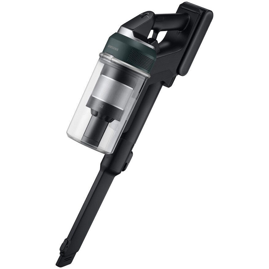 Aspirator Vertical JET 85S, Samsung VS70H25WPT/GE, Putere aspirare 250W, 25.2V, 0.8l, filtrare HEPA, autonomie 60 de minute, black chrometal