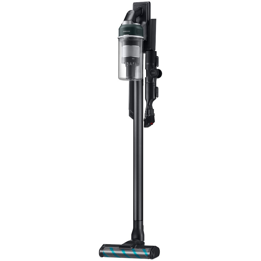 Aspirator Vertical JET 85S, Samsung VS70H25WPT/GE, Putere aspirare 250W, 25.2V, 0.8l, filtrare HEPA, autonomie 60 de minute, black chrometal