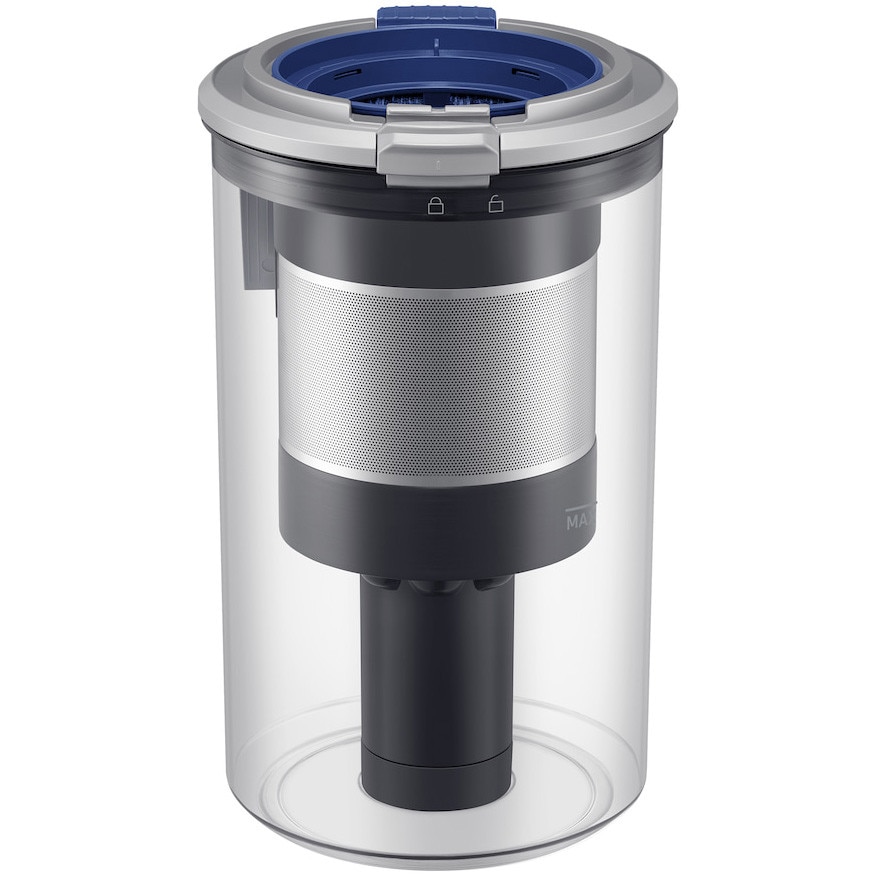 Aspirator Vertical JET 85S, Samsung VS70H25WPT/GE, Putere aspirare 250W, 25.2V, 0.8l, filtrare HEPA, autonomie 60 de minute, black chrometal