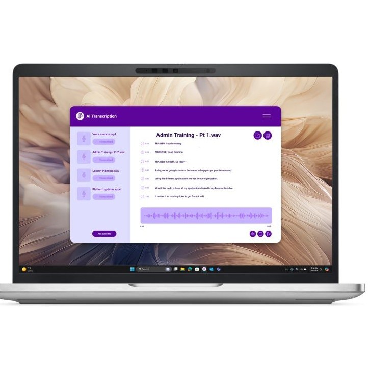 Laptop Dell 13 Plus PB13250, 13.3 inch 1920 x 1200, Intel 266V 8 C / 8 T, 2.2 GHz - 5.0 GHz, 12 MB cache, 16 GB LPDDR5X, 512 GB SSD, Intel Arc Graphics, Windows 11 Pro