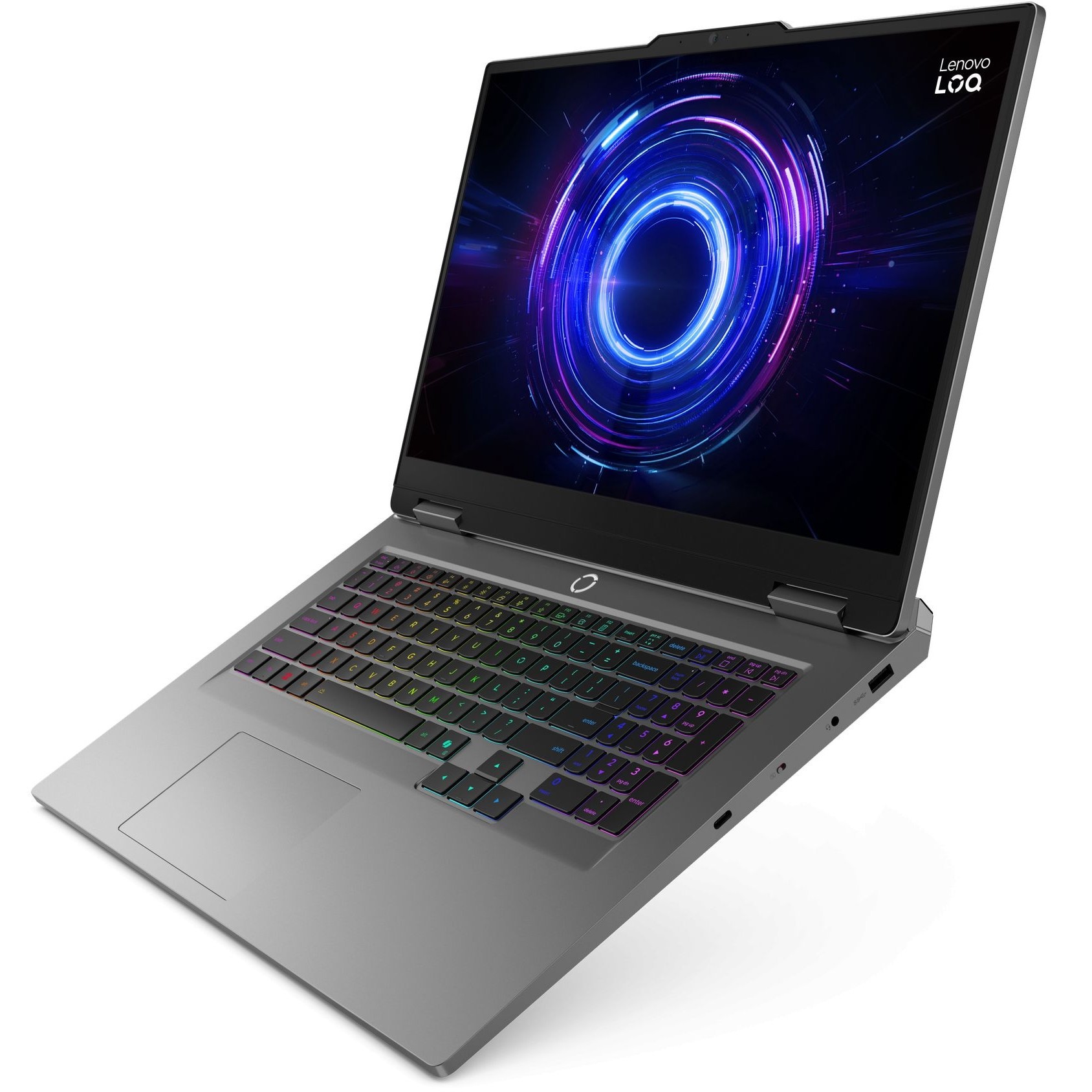 Laptop Lenovo LOQ 17IRX10, 83JH008XBM, 17.3", Intel Core i7-13700HX (16-core), NVIDIA GeForce RTX 5060 (8GB GDDR7), 32GB 4800MHz (2x16GB) DDR5, Gri