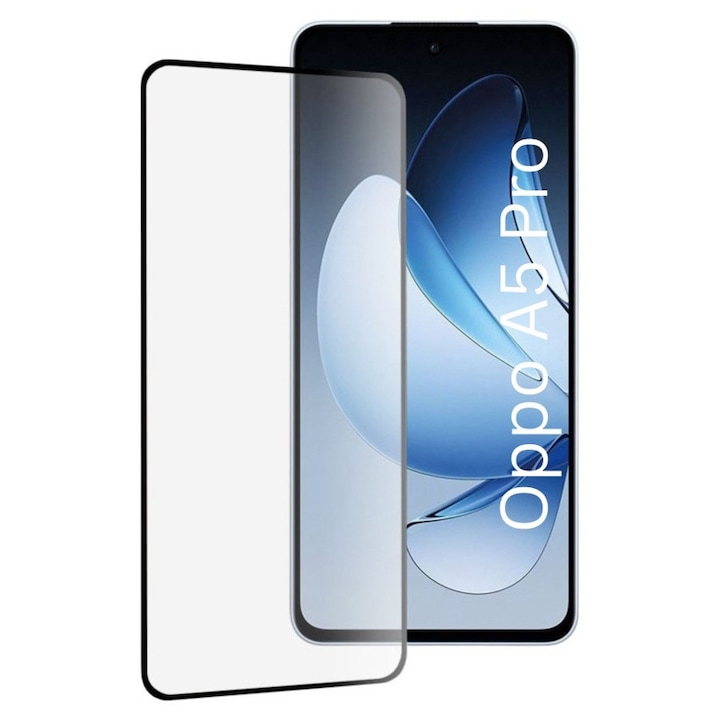 Folie pentru Oppo A5 Pro 5G / A5 Pro 4G, SKYDDAR INNOVATION, Sticla Securizata, Ultra HD, Protectie 111D, Montare Simpla, set cu sticker, Transparent