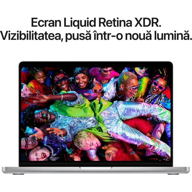Laptop Apple MacBook Pro 14 Procesor Apple M5 10-core CPU / 10-core GPU 14.2" Liquid Retina XDR, 32GB, 2TB SSD, Mac OS, Layout INT, Argintiu
