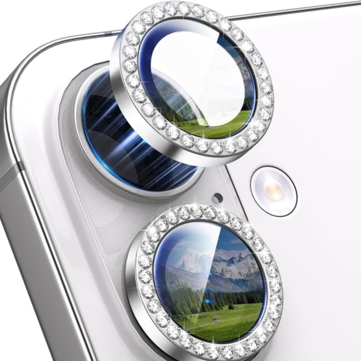 Protectie lentila camera pentru iPhone 17, set 3 piese, sticla securizata 9H, transparent