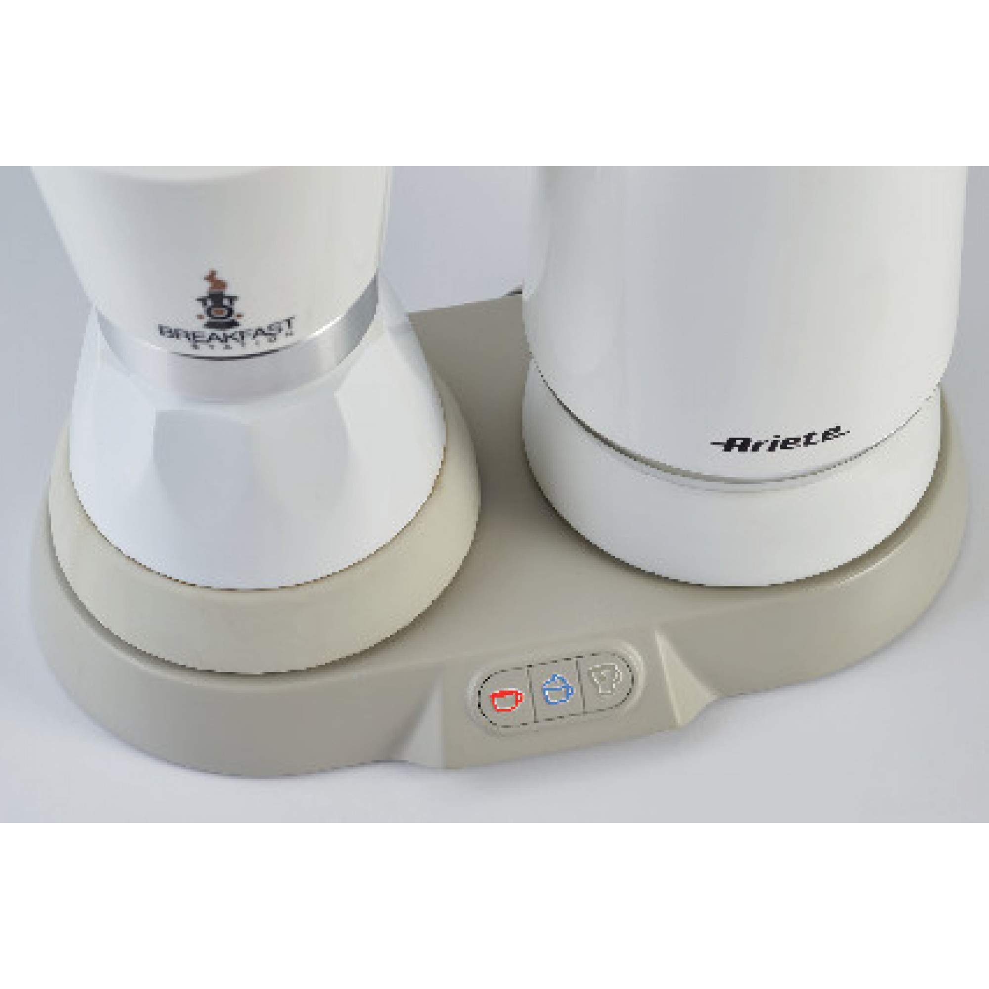 Statie de mic dejun 3in1 Ariete, cafetiera, spumant pentru lapte, 500W, 32x15x24cm