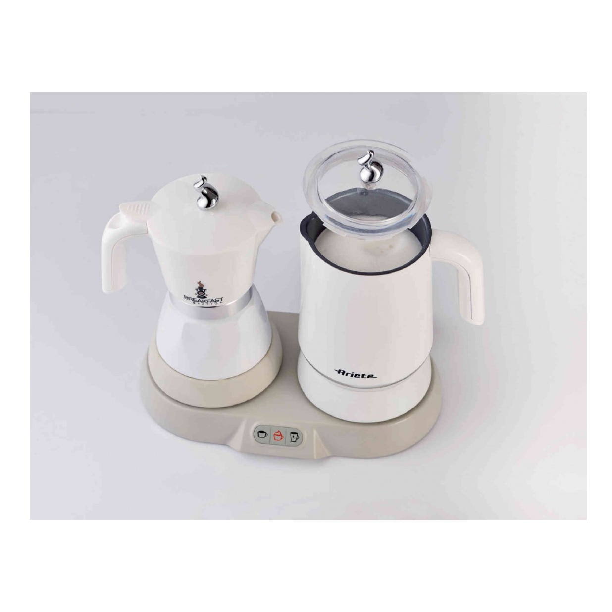 Statie de mic dejun 3in1 Ariete, cafetiera, spumant pentru lapte, 500W, 32x15x24cm