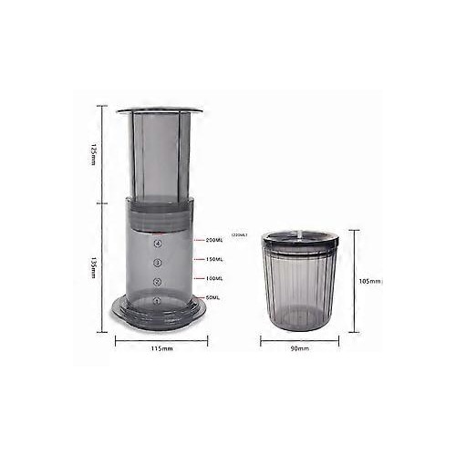 Cafetiera French Press portabila manuala, inox si PCTG, compacta, 350ml