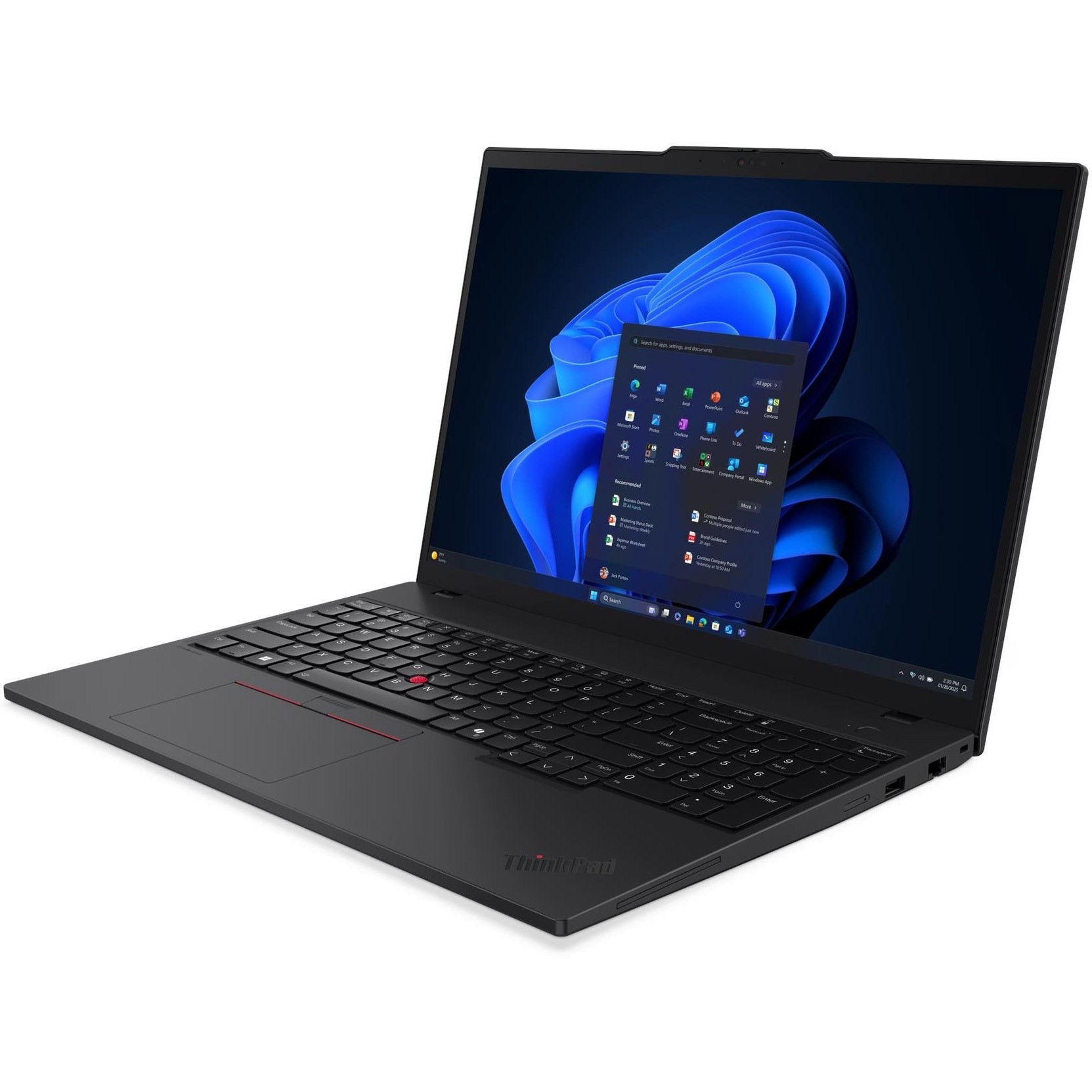 Laptop Lenovo ThinkPad T16 Gen 4 (Intel) cu procesor Intel® Core Ultra 7 255U pana la 5.20 GHz, 16" WUXGA IPS, 64GB RAM, 1TB SSD, Intel® Graphics, Windows® 11 Pro