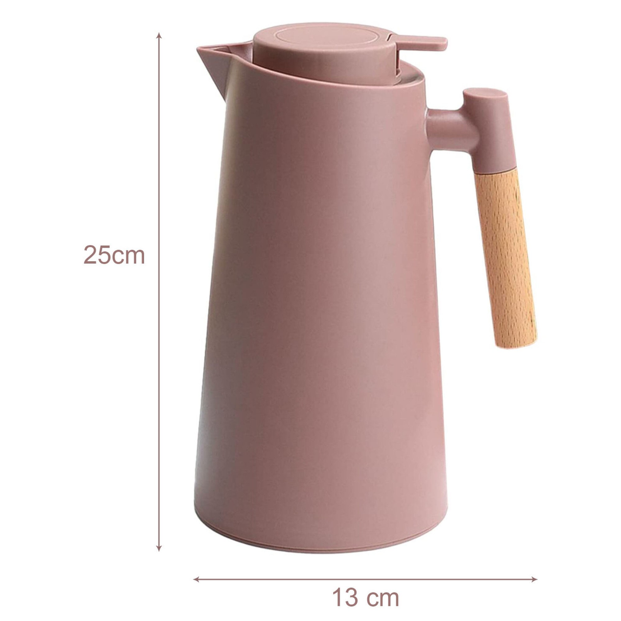 Cafetiera 1L, maro, izolatie vidata, utilizare acasa si birou