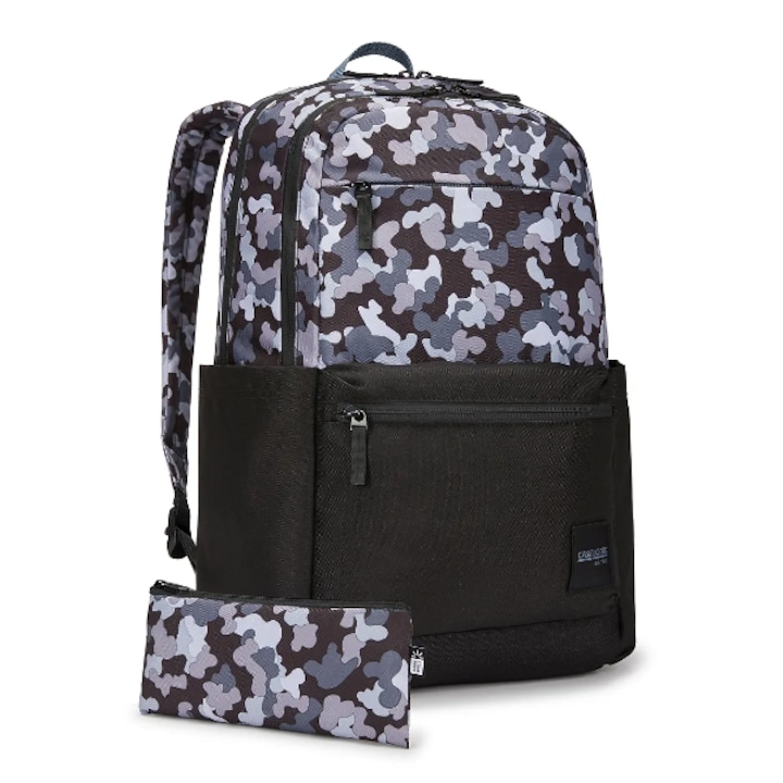 Rucsac laptop, Case Logic, Campus Uplink, 26L, compartimentat, negru camuflaj, 33x4x49cm