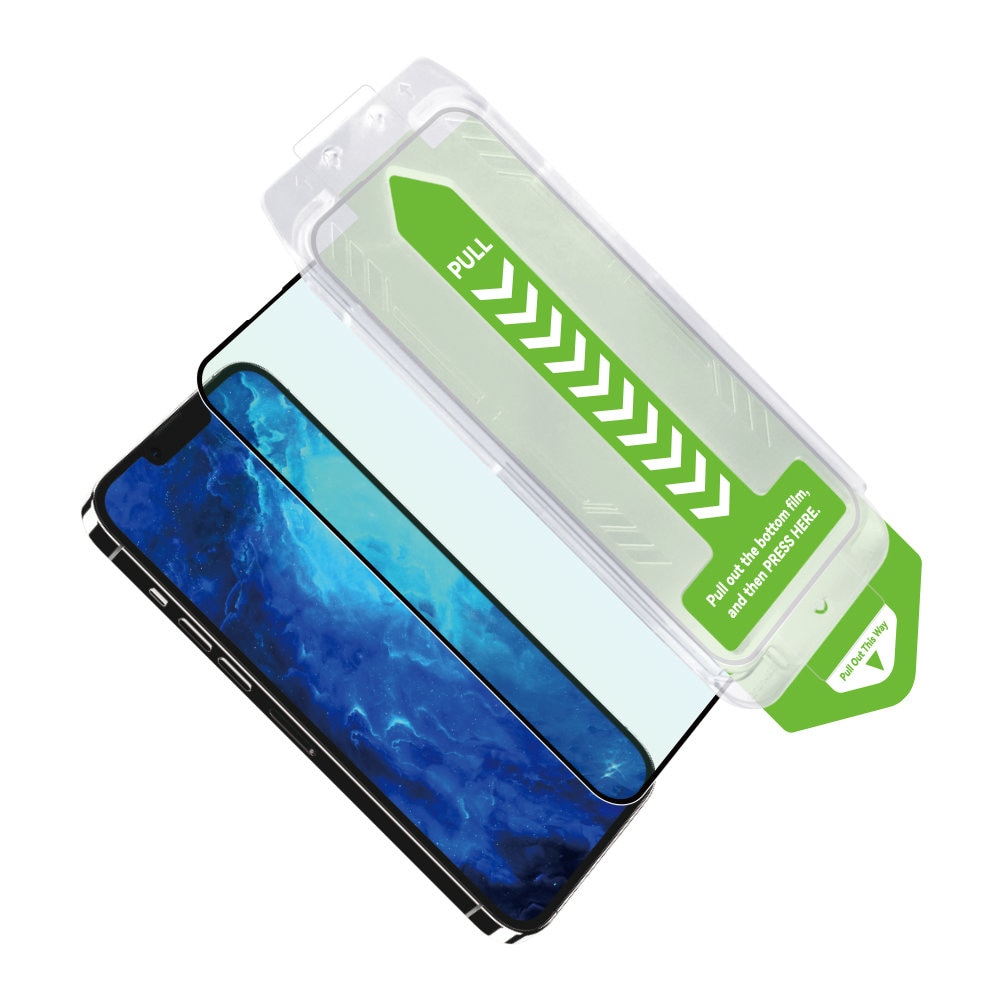Folie sticla cu sistem de montare WOZINSKY Premium Glass 9H compatibila cu iPhone 15 Black