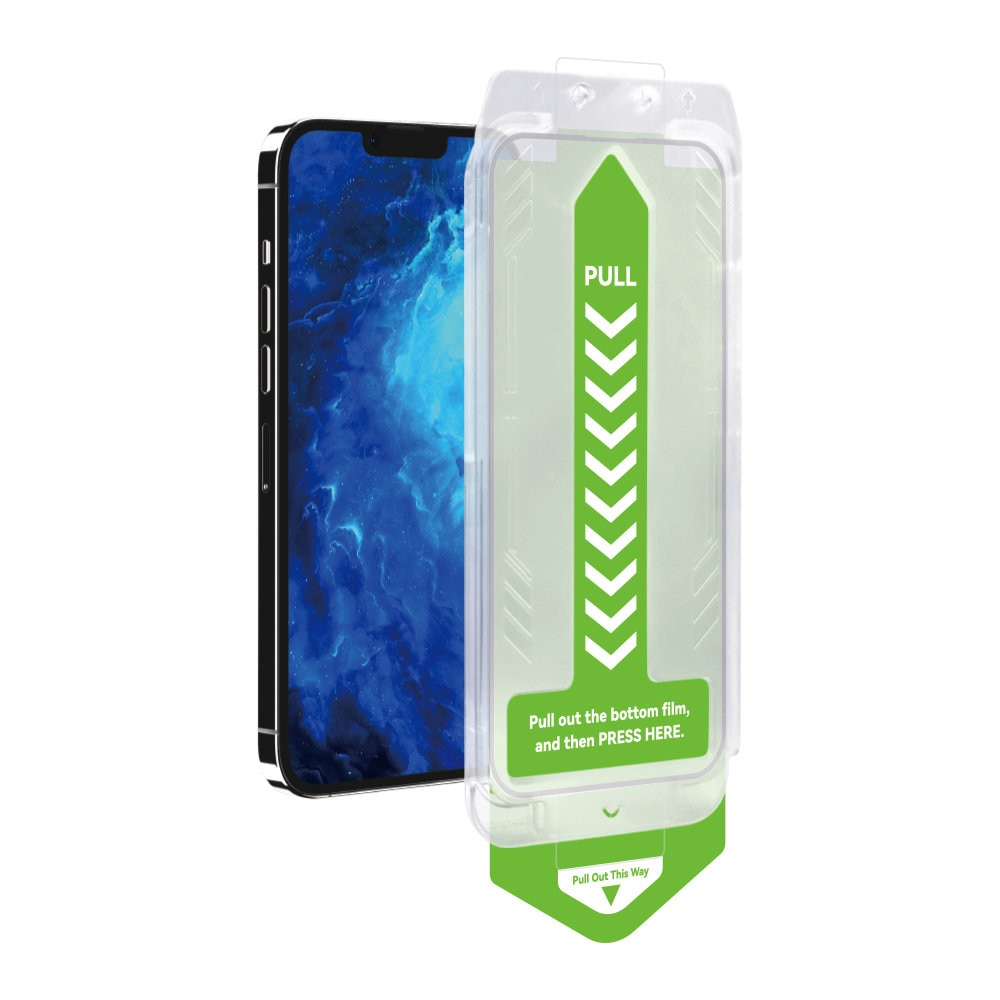 Folie sticla cu sistem de montare WOZINSKY Premium Glass 9H compatibila cu iPhone 15 Black