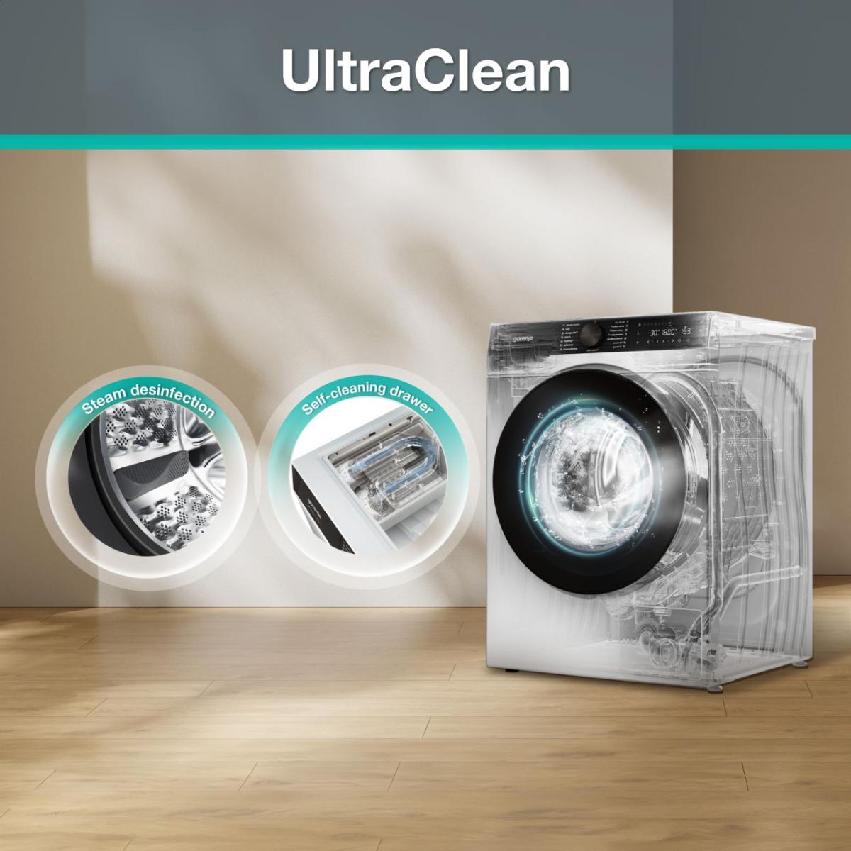 Mașină de spălat Gorenje WG694A11, Wi-Fi, 9 kg, 1400 rpm, Clasa energetică A