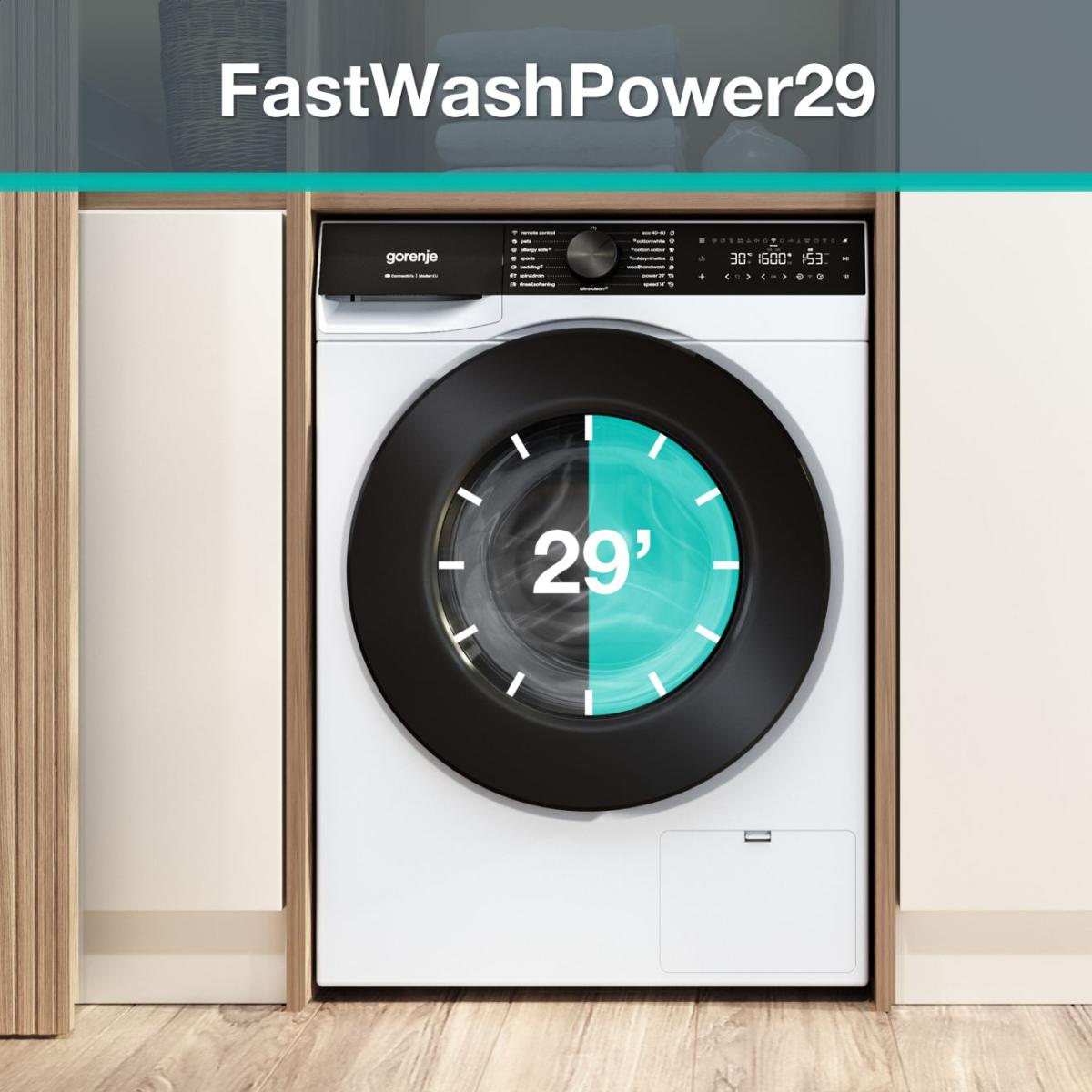 Mașină de spălat Gorenje WG694A11, Wi-Fi, 9 kg, 1400 rpm, Clasa energetică A