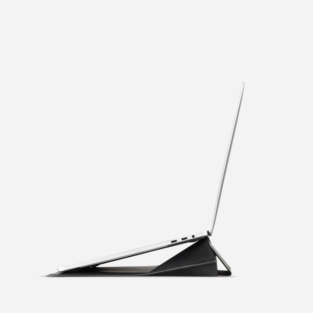Moft, Husa pentru laptop din piele ecologica cu suport pliabil Sleeve 15, Negru, 15"