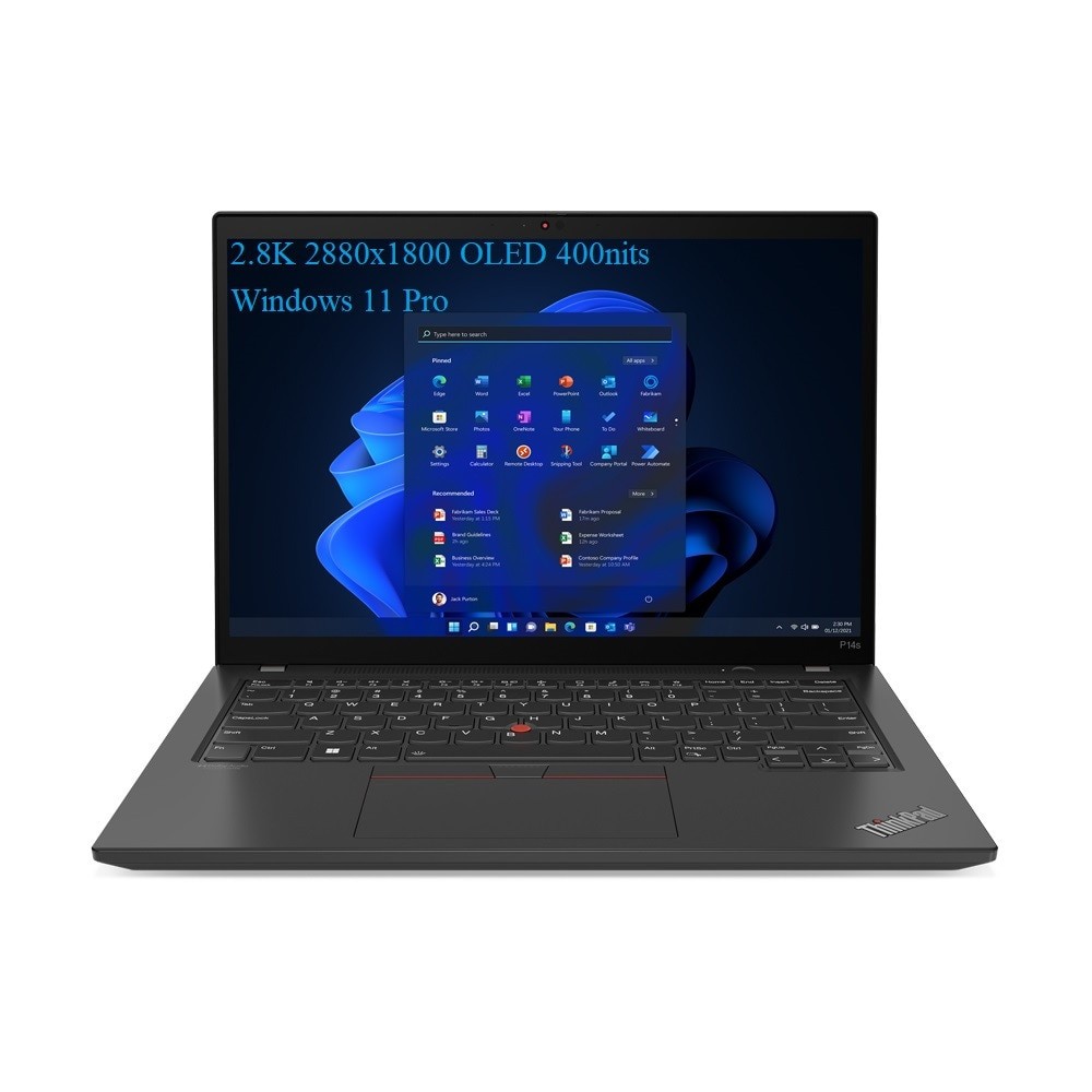 Laptop Lenovo ThinkPad P14s Gen 4 (Intel), 14" 2.8K 2880x1800 OLED 400nits, Intel Core i5-1340P 12-core, 32 GB DDR5, 1TB SSD m2 PCIe, Intel Iris Xe Graphics, Windows 11 Pro, Aluminium Carbon Case 1.34kg Black