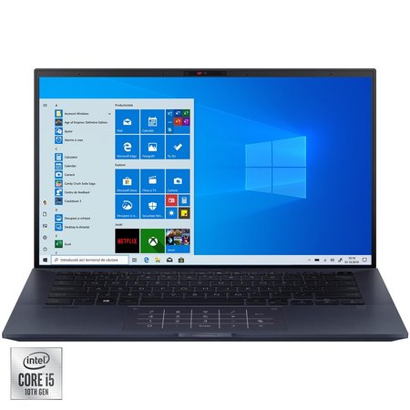 Laptop ASUS ExpertBook B9450FA-BM0993R cu procesor Intel Core i5-10310U, 14", RAM 8GB, SSD 512GB, Intel UHD Graphics, Windows 10 Pro, Star Black