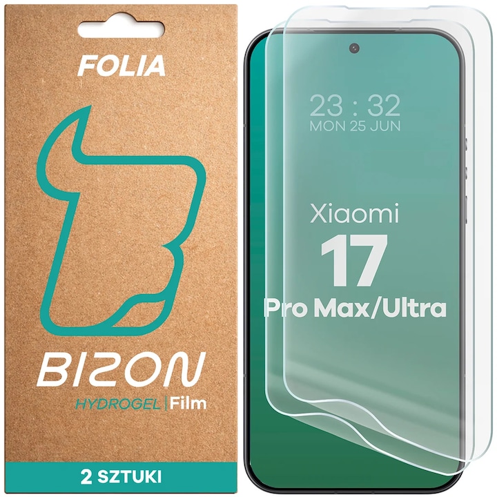 Set 2 Hidrogel folie Bizon Film Hydrogel Front Duo pentru Xiaomi 17 Ultra / 17 Pro Max