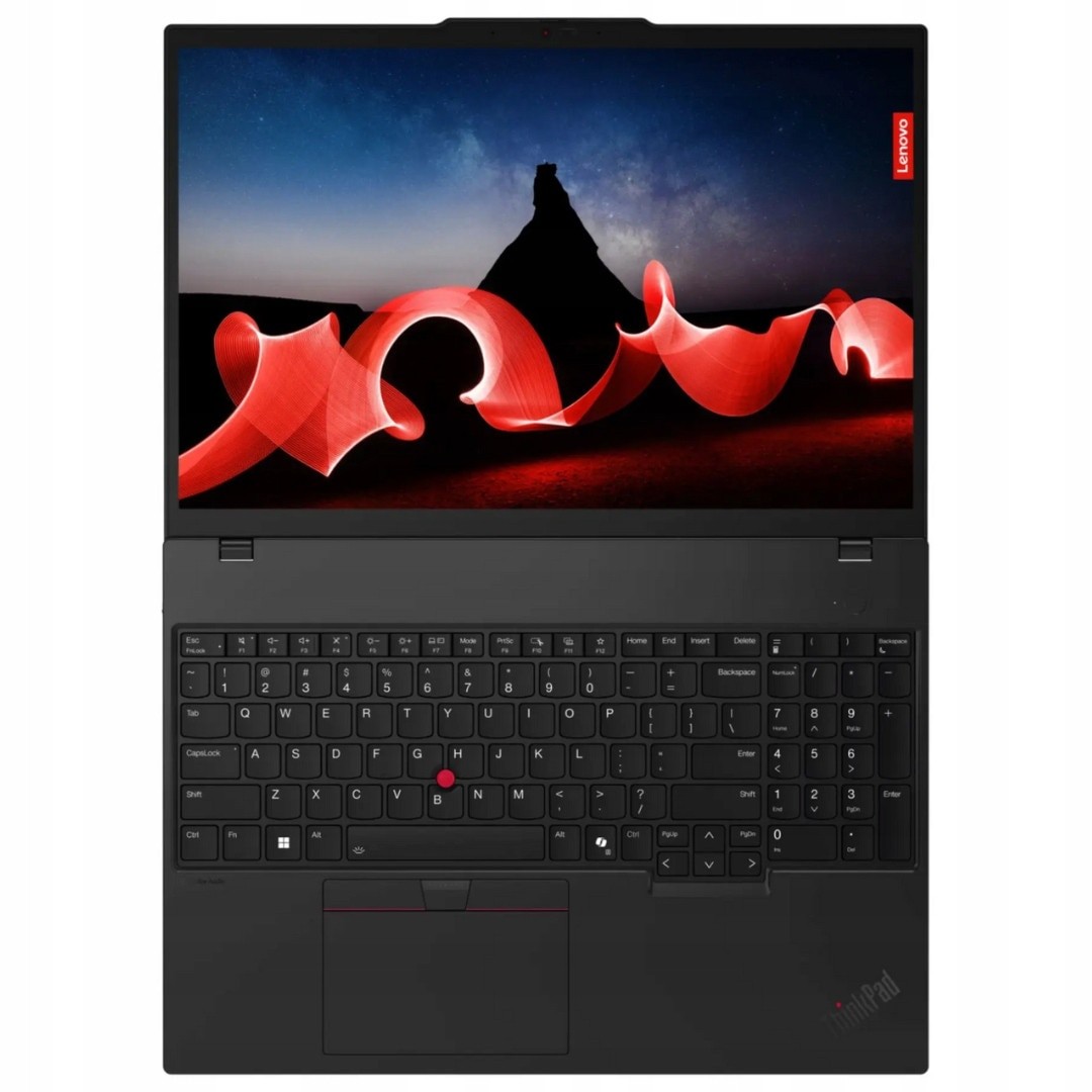 Pachet promo: Laptop Lenovo ThinkPad T16 G3, Intel Core Ultra 5 135U, 64GB 2TB SSD, 16" WUXGA 1920*1200 IPS, Intel Graphics, 5600 MHz, Windows 11 Home + Geanta laptop, Lenovo, 15.6'', Negru