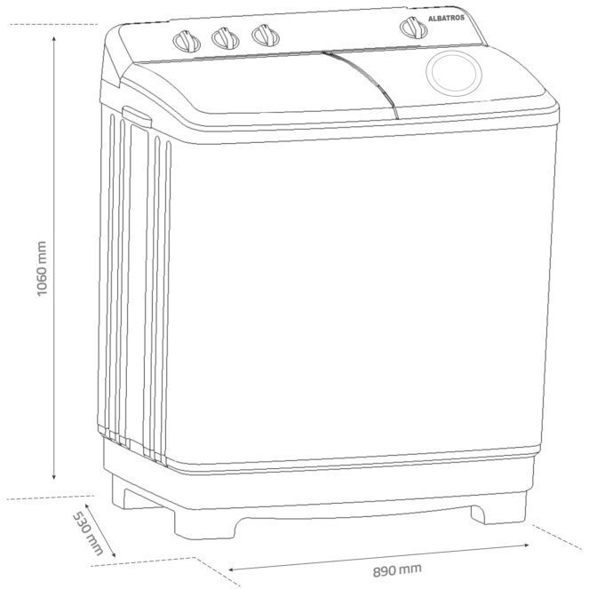 Masina de spalat Albatros WMS 12.3, 12 kg