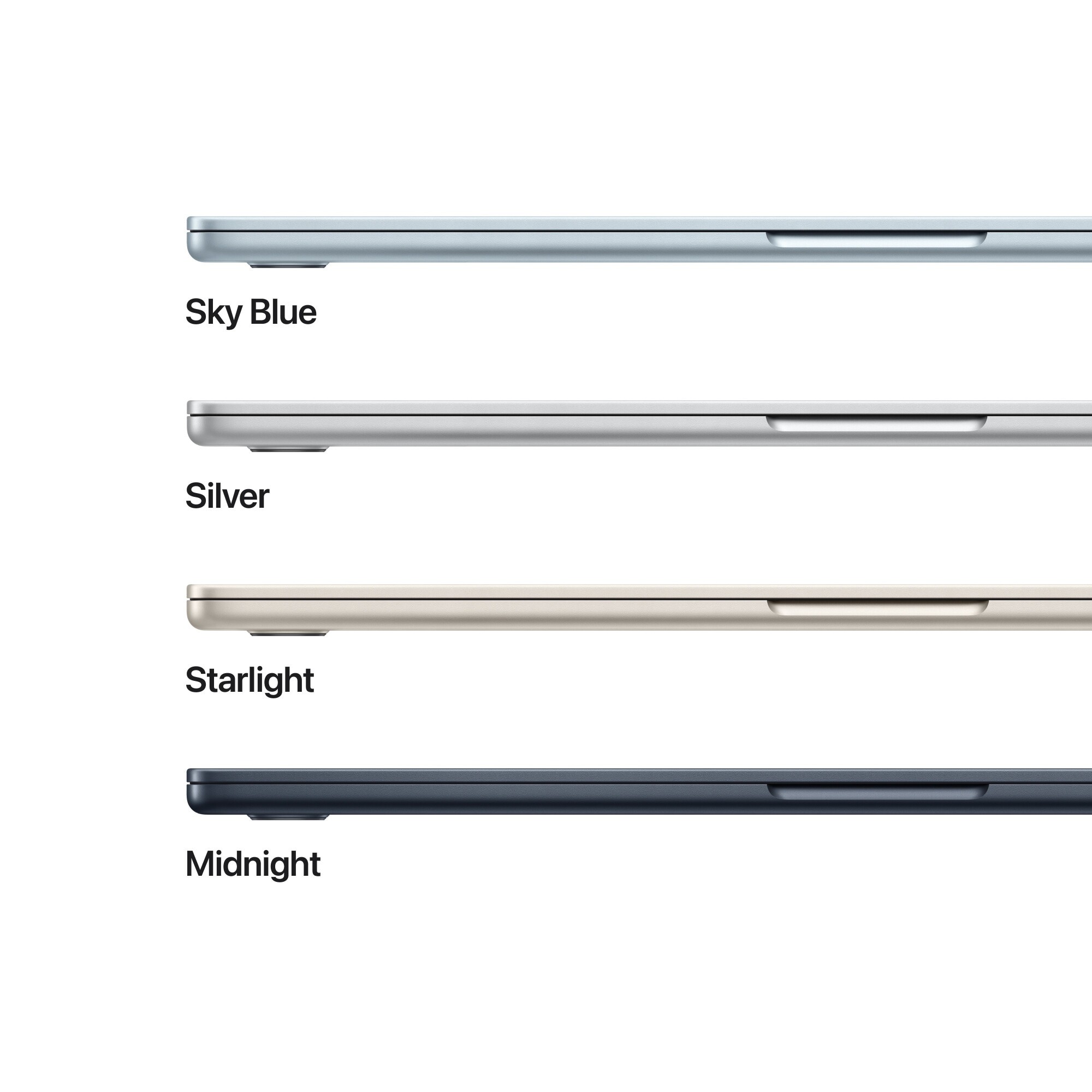 Laptop Apple MacBook Air 15.3", cu procesor Apple M4, 10 nuclee CPU si 10 nuclee GPU, 16 GB RAM, 1TB SSD, Sky Blue, Tastatura internationala