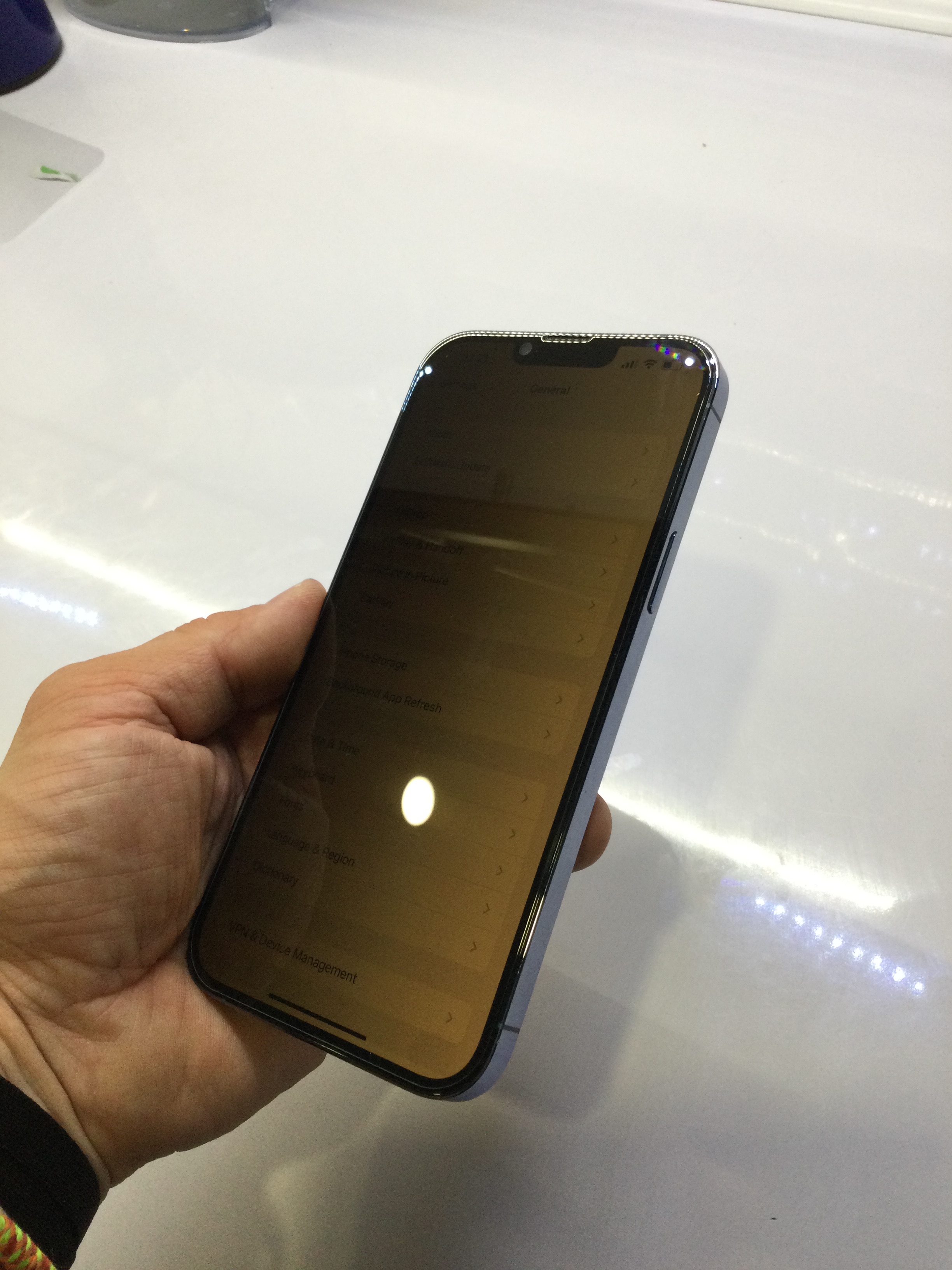 Folie de protectie tempered glass pentru iPhone 13 Pro Max full face privacy