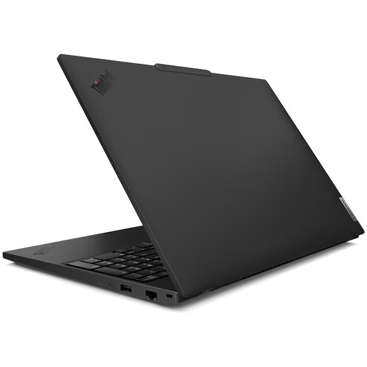 Laptop Lenovo ThinkPad T16 Gen 3 cu procesor Intel® Core™ Ultra 7 155U pana la 4.8 GHz, 16" WUXGA, IPS, 32 GB RAM, 1 TB SSD, Intel® Graphics, Windows® 11 Pro, Negru