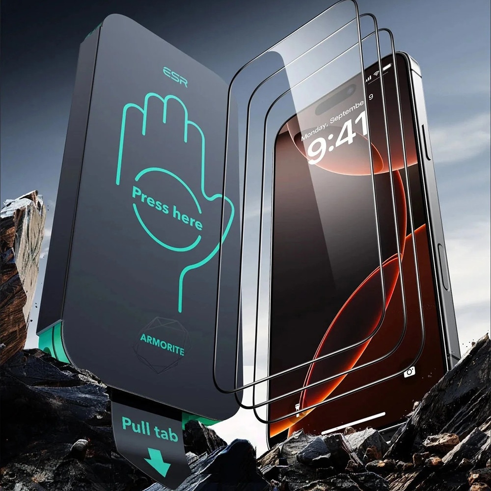 Folie pentru iPhone 17 / iPhone 16 Pro (set 3) - ESR Armorite Screen Protector UltraFit - Clear