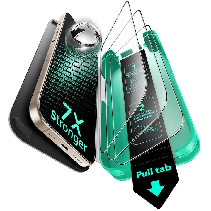 Folie pentru iPhone 17 / iPhone 16 Pro (set 3) - ESR Armorite Screen Protector UltraFit - Clear