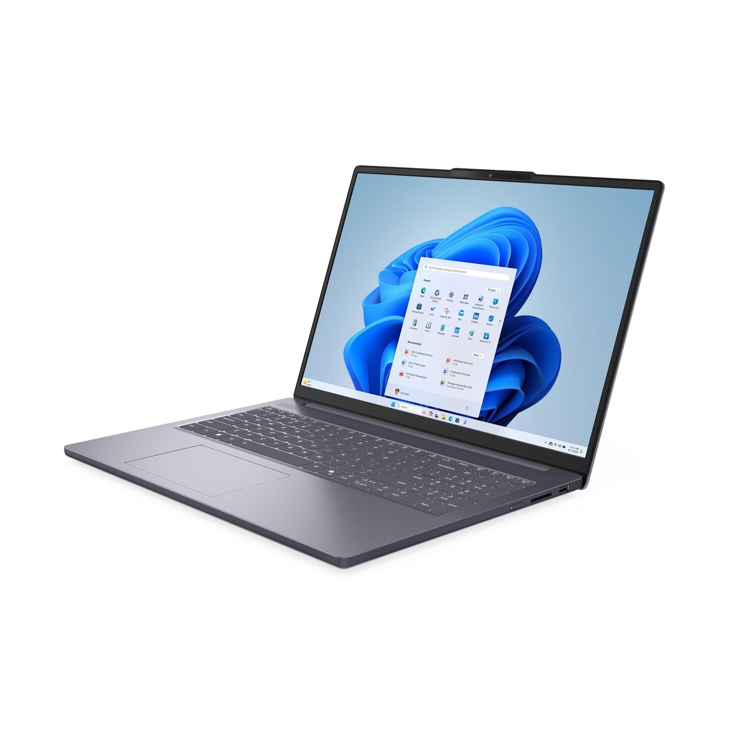 Laptop Lenovo IdeaPad Slim 3 16AHP10, 83KB002UBM, 16", AMD Ryzen 7 8840HS (8 nuclee), AMD Radeon 780M, 24GB 5600MHz (1x8GB onboard) DDR5, Gri