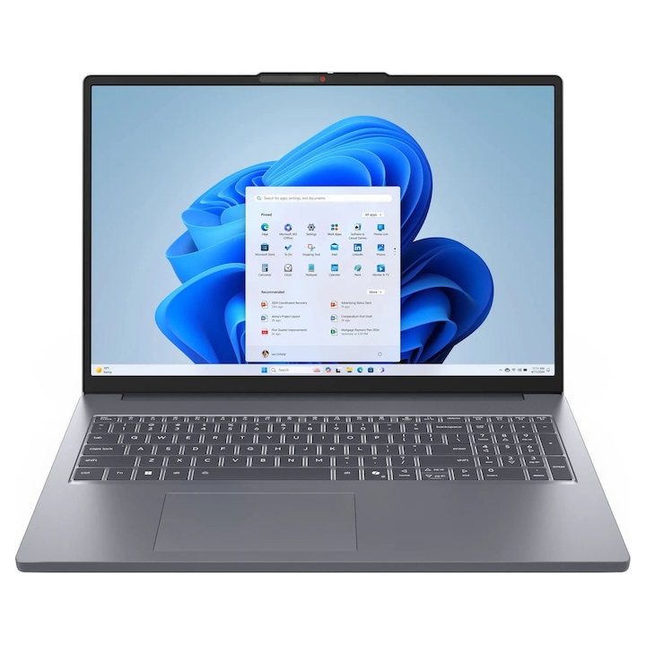 Laptop Lenovo IdeaPad Slim 3 16AHP10, 83KB002UBM, 16", AMD Ryzen 7 8840HS (8 nuclee), AMD Radeon 780M, 24GB 5600MHz (1x8GB onboard) DDR5, Gri