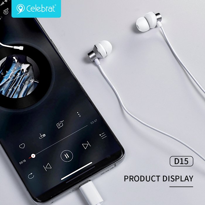 Casti Celebrat D15 cu microfon, USB-C, negru, 1.2m