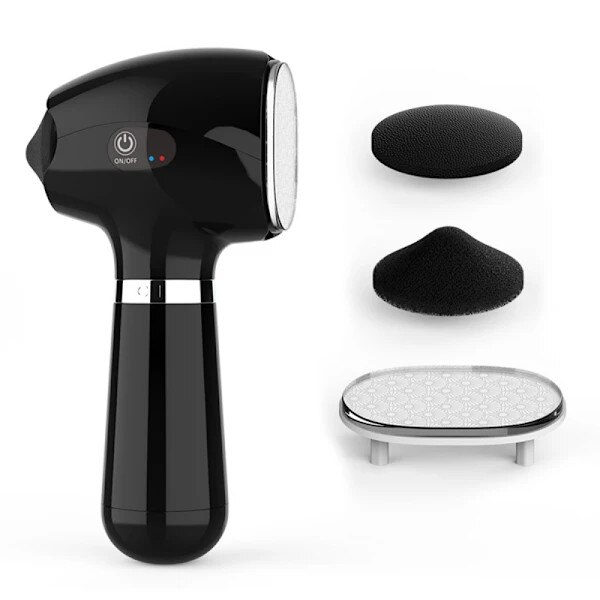 Vaporizator de haine portabil, steamer fara fir reincarcabil, placa de polizare patentata pentru curatare in profunzime si indepartare a cutelor, rezervor de apa detasabil, Negru, 1 buc