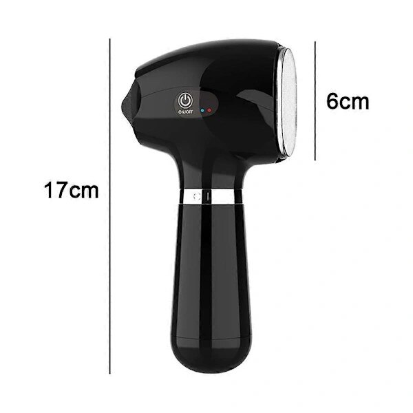 Vaporizator de haine portabil, steamer fara fir reincarcabil, placa de polizare patentata pentru curatare in profunzime si indepartare a cutelor, rezervor de apa detasabil, Negru, 1 buc