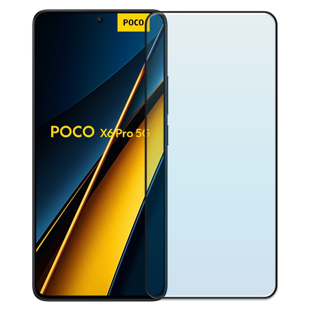 Folie din sticla securizata pentru Xiaomi Poco X6 Pro, HAMSTERBOX Glass Shield, Protectie completa ecran, Full face, Aplicare rapida, Case Friendly, Transparenta