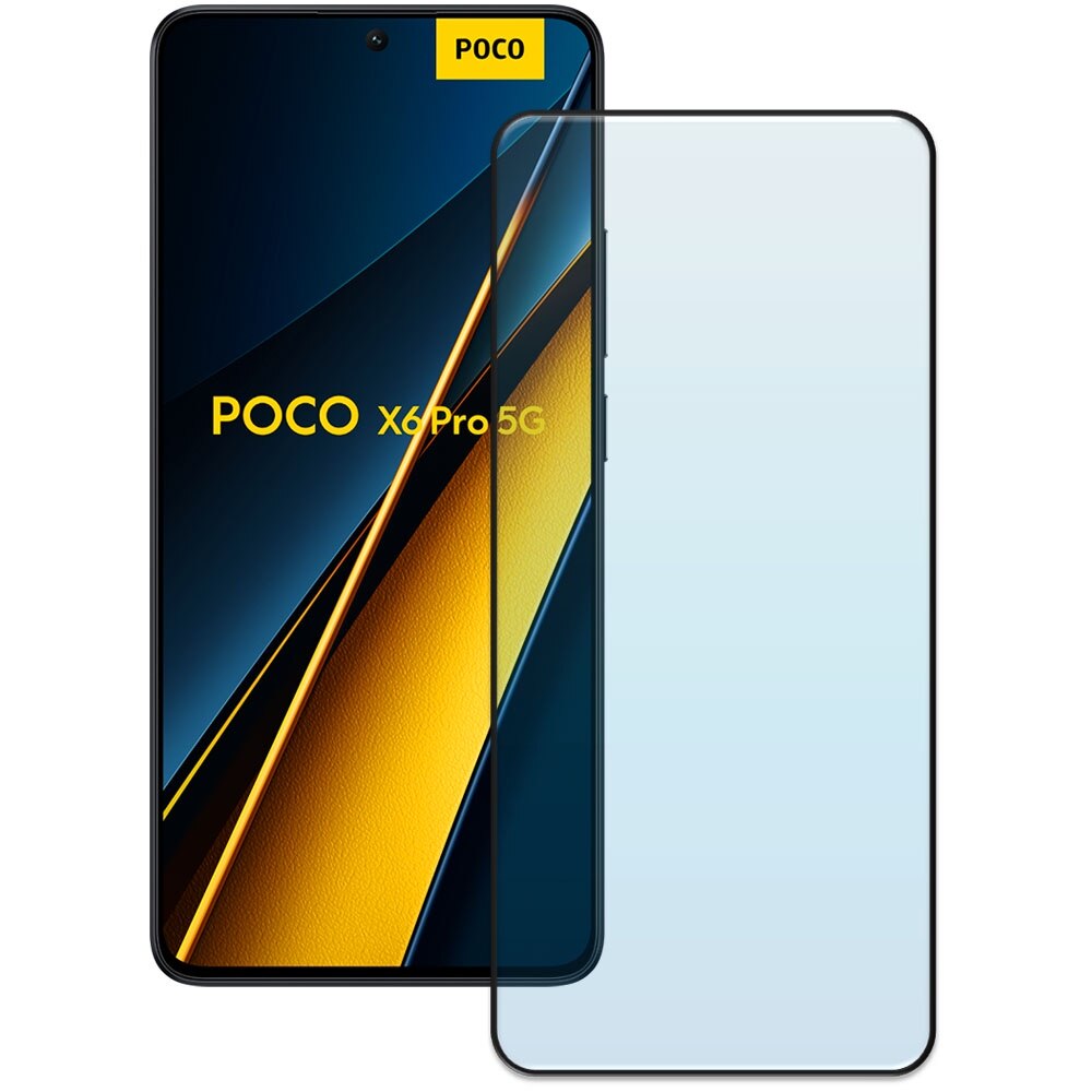 Folie din sticla securizata pentru Xiaomi Poco X6 Pro, HAMSTERBOX Glass Shield, Protectie completa ecran, Full face, Aplicare rapida, Case Friendly, Transparenta