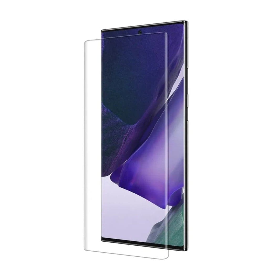 Folie Sticla protectie ecran Cu Gel Nano UV compatibila cu Samsung Galaxy NOTE 20 Ultra, full glue, lipici pe tot ecranul, PlanetPhone
