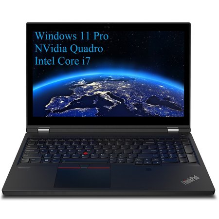 Laptop Lenovo ThinkPad P15 G1 (Intel), 15.6" FHD IPS, Intel Core I7-10750H, 96GB DDR4, 1TB SSD m2 PCIe, 2TB SSD m2 PCIe, NVIDIA Quadro T1000 4GB GDDR6, Windows 11 Pro, Black
