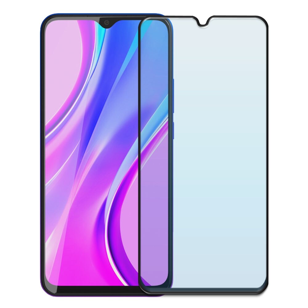 Folie din sticla securizata pentru Xiaomi Redmi 9, HAMSTERBOX Glass Shield, Protectie completa ecran, Full face, Aplicare rapida, Case Friendly, Transparenta